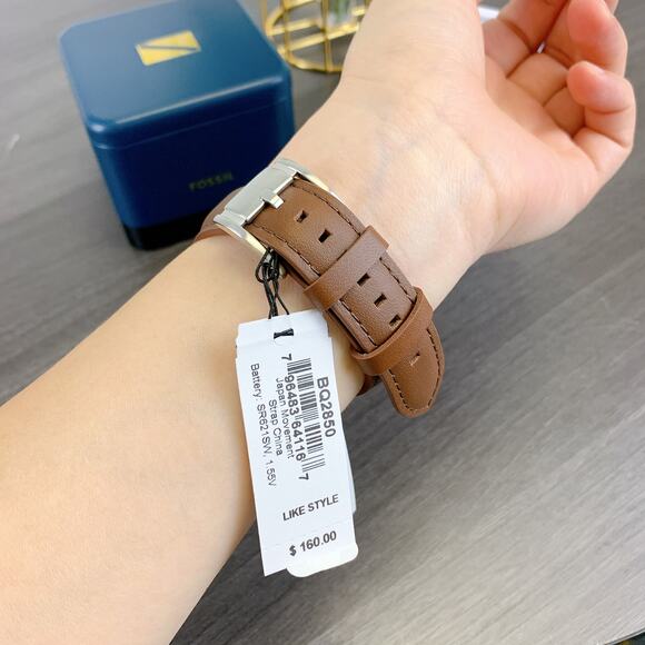 Fossil BQ2850 Rhett Multifunction Brown LiteHide Leather Watch - Picture 6 of 6